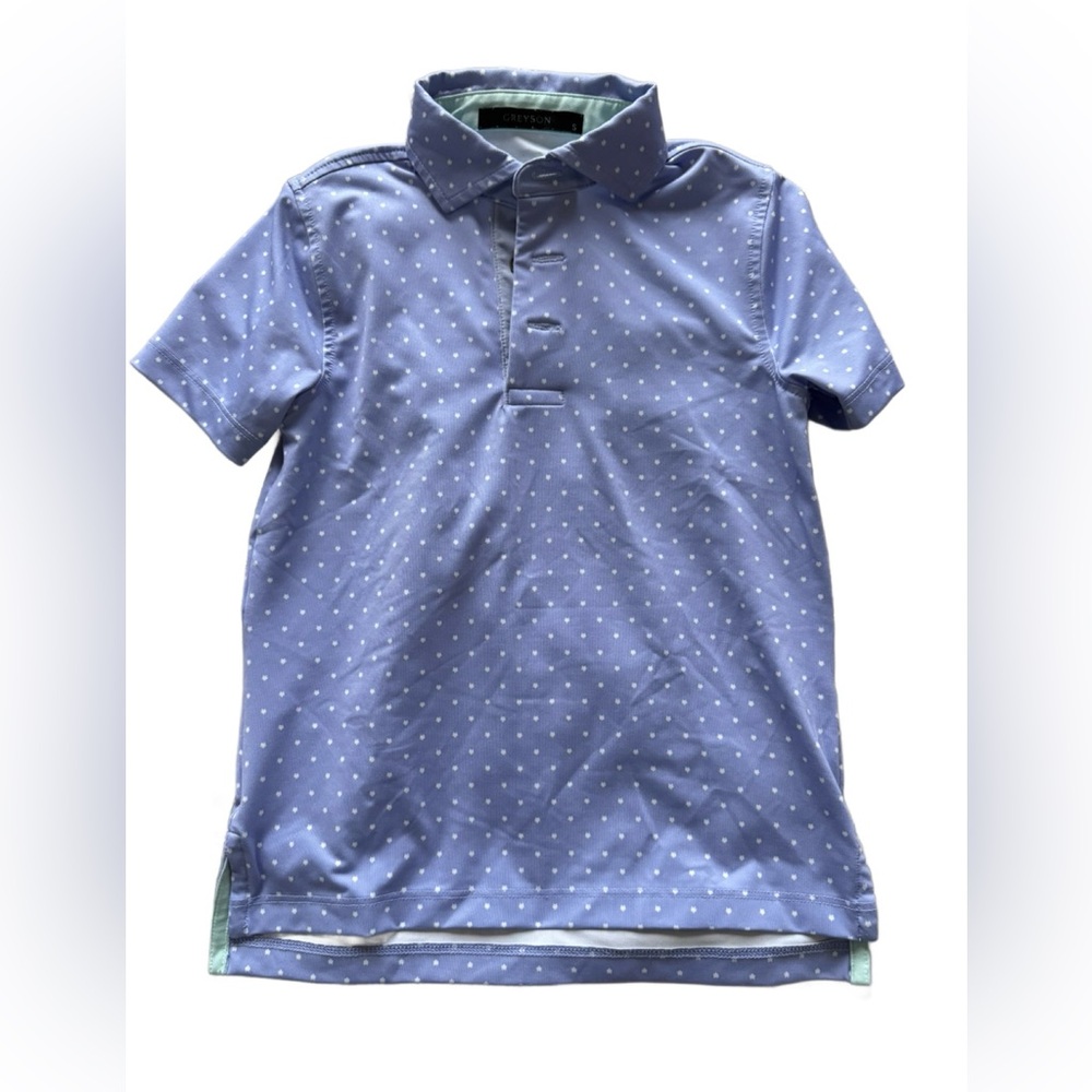 Greyson Light Blue Shirt with White Dots